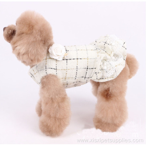 Elegant Dog Full Dress Pet Skirt Clothes Winter